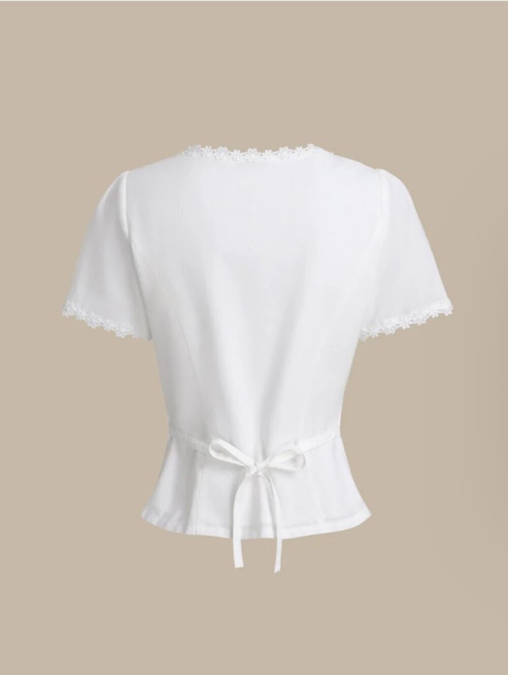 Ren Faire white lace Crochet blouse Small Boho Coquette Feminine Cottagecore - Picture 5 of 16